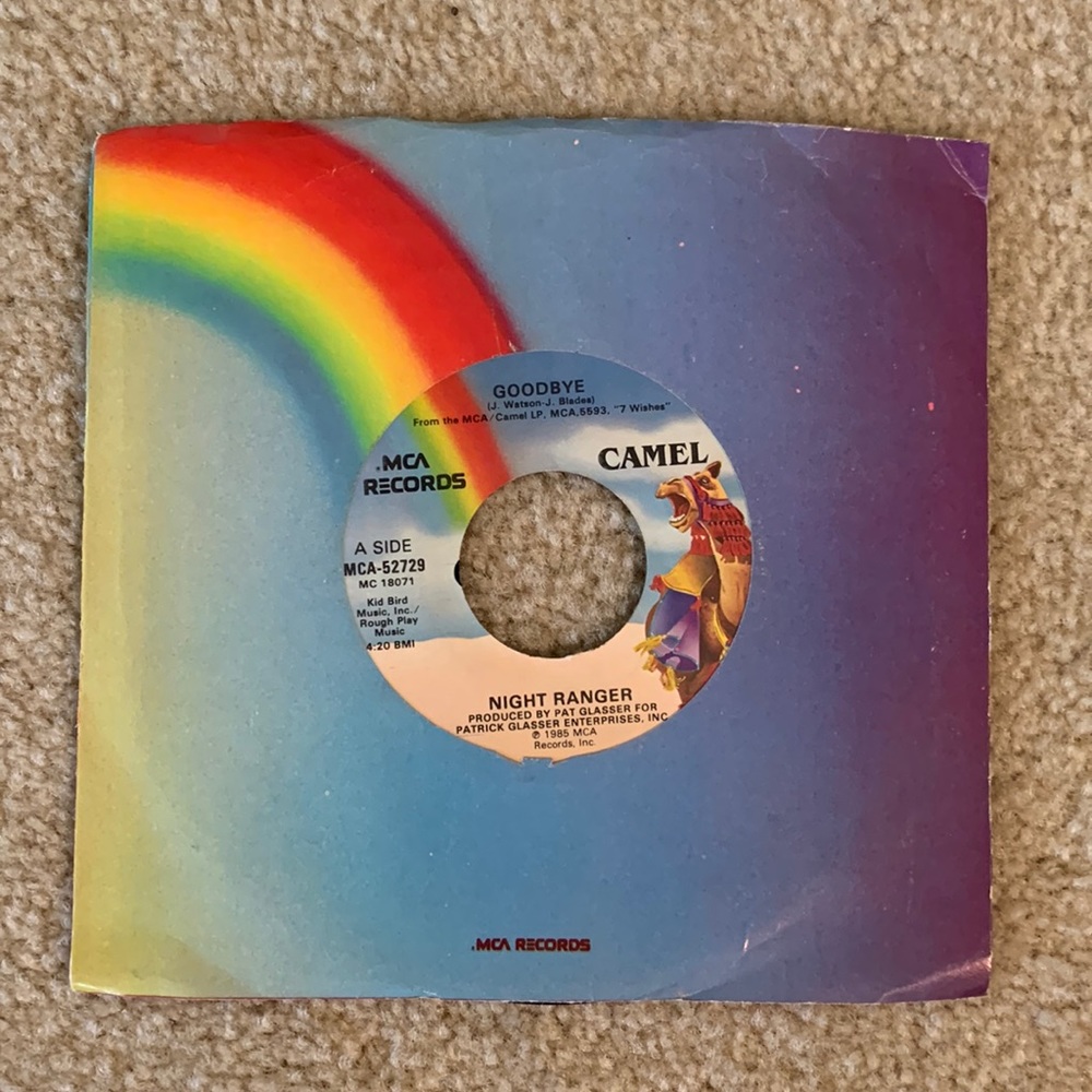 Vintage Night Ranger 7” Vinyl Record, 1985
